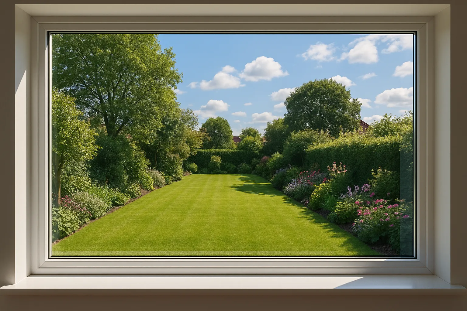 The view through a freshly cleaned, streak-free window